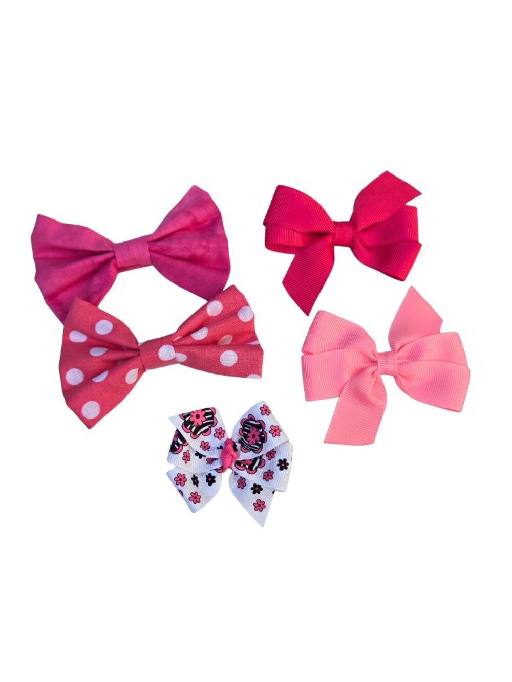 New Baby Girl Hair Bows – Set of 5 Clips, Soft & Stylish for Toddlers & Kids